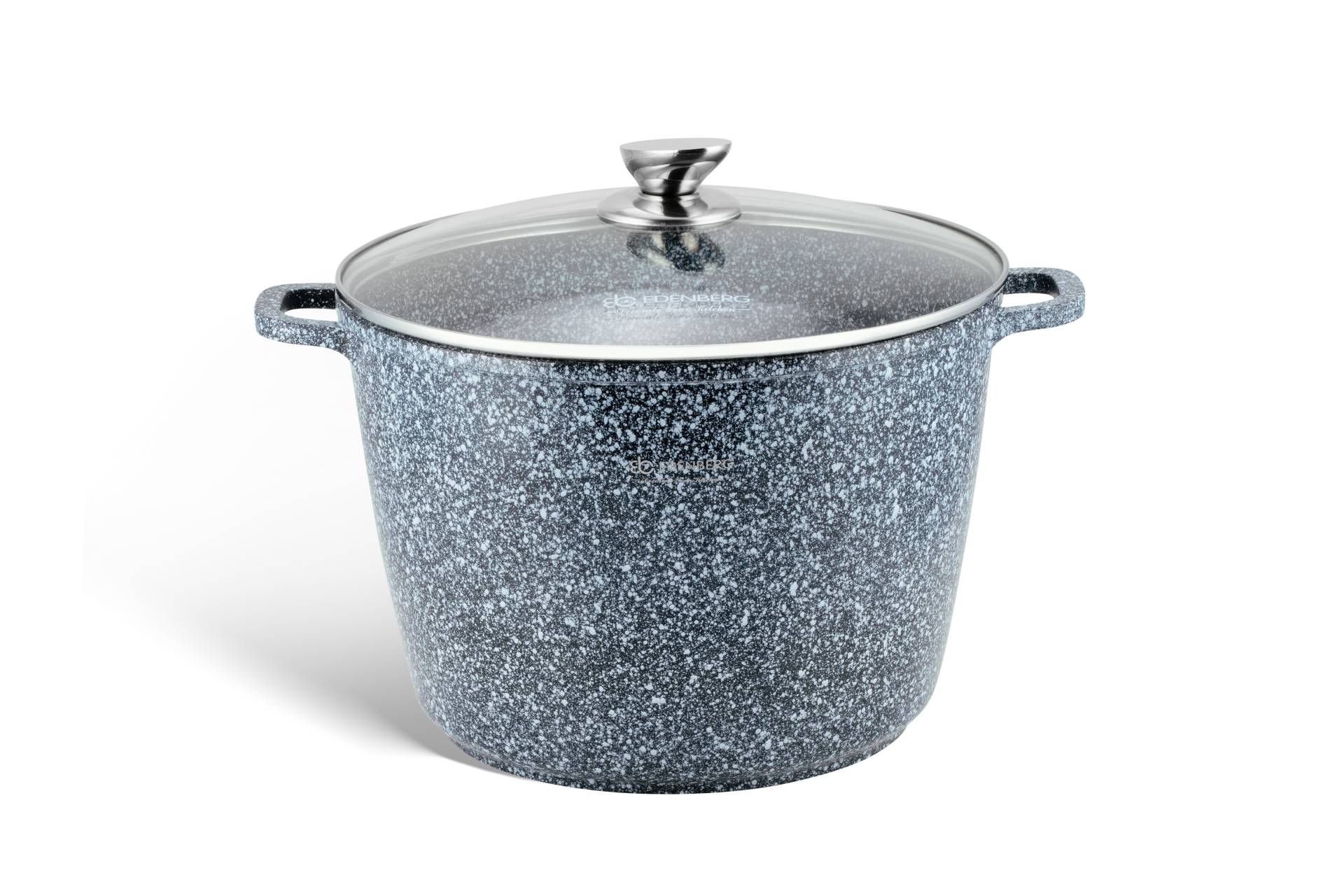 Runder Topf 10l Granitbeschichtung mit Glasdeckel | Edenberg